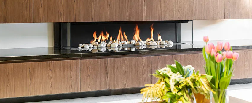 Double-height Fireplace Design Refurbishment in Woodcrest, California
