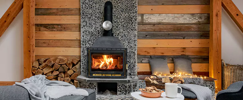 Thelin Hearth Products Direct Vent Gas Stove Fireplace Inspection in Woodcrest, California